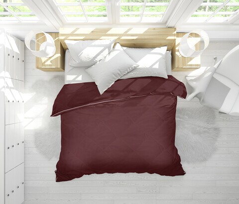 Pilota de iarna, chocolate, microfibra matlasata, 200x220 cm, 350g/mp, calduroasa