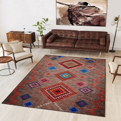 Covor, Woopamuk015, 120x180 cm, BUMBAC/POLIESTER, Maro