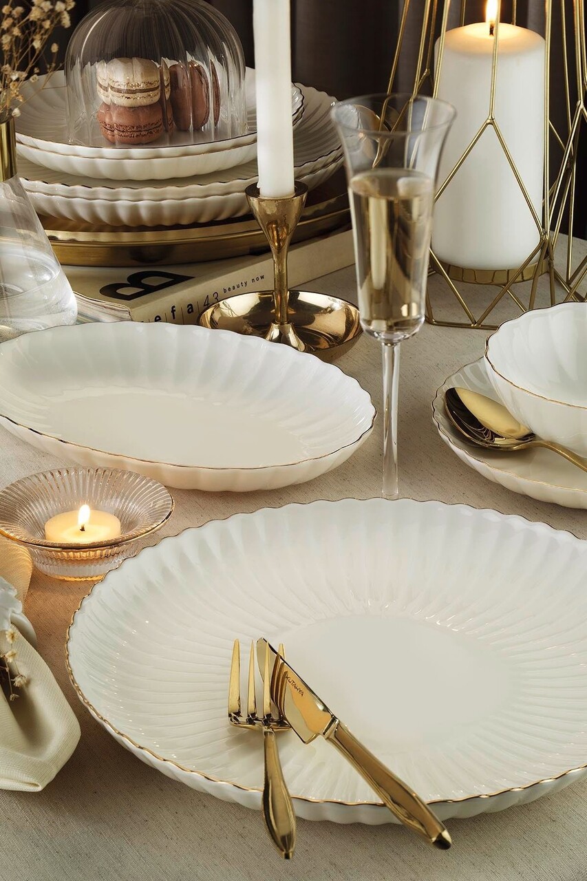 Set de cină (27 piese), L'essentiel Maison, 719KTP9867, Farfurie: 20 cm (6 bucăți), Multicolor - view 6