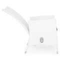Fotoliu dining, Miami, L.61 l.65 H.105, aluminiu, alb/gri