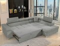 Coltar extensibil dreapta 4 locuri ELTAP, RT-04RAQ, Eridano, 275x202x88 cm, lemn/poliester, gri deschis