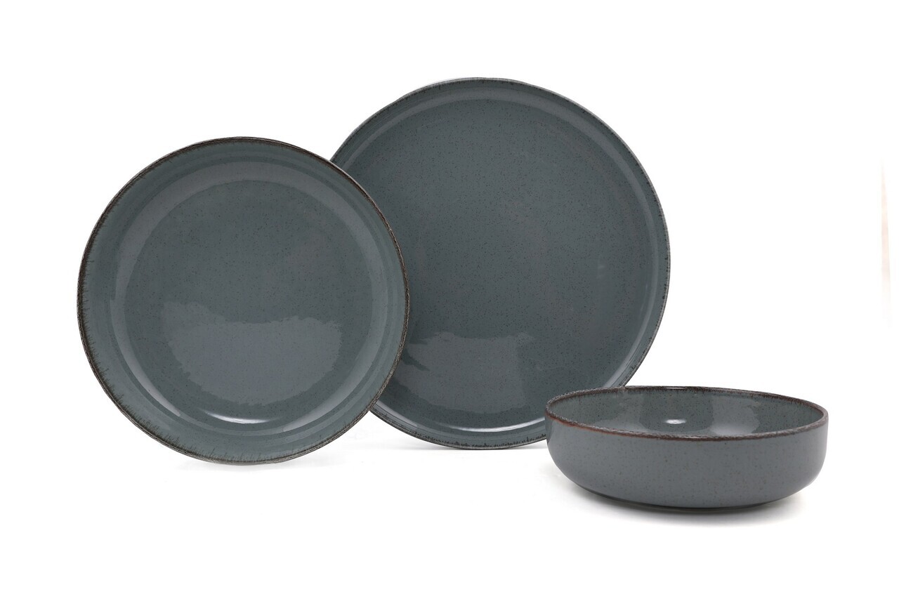 Serviciu de masa, Hermia, 710KTP3405, Farfurie: 20 cm (4 bucăți), Gri - view 4