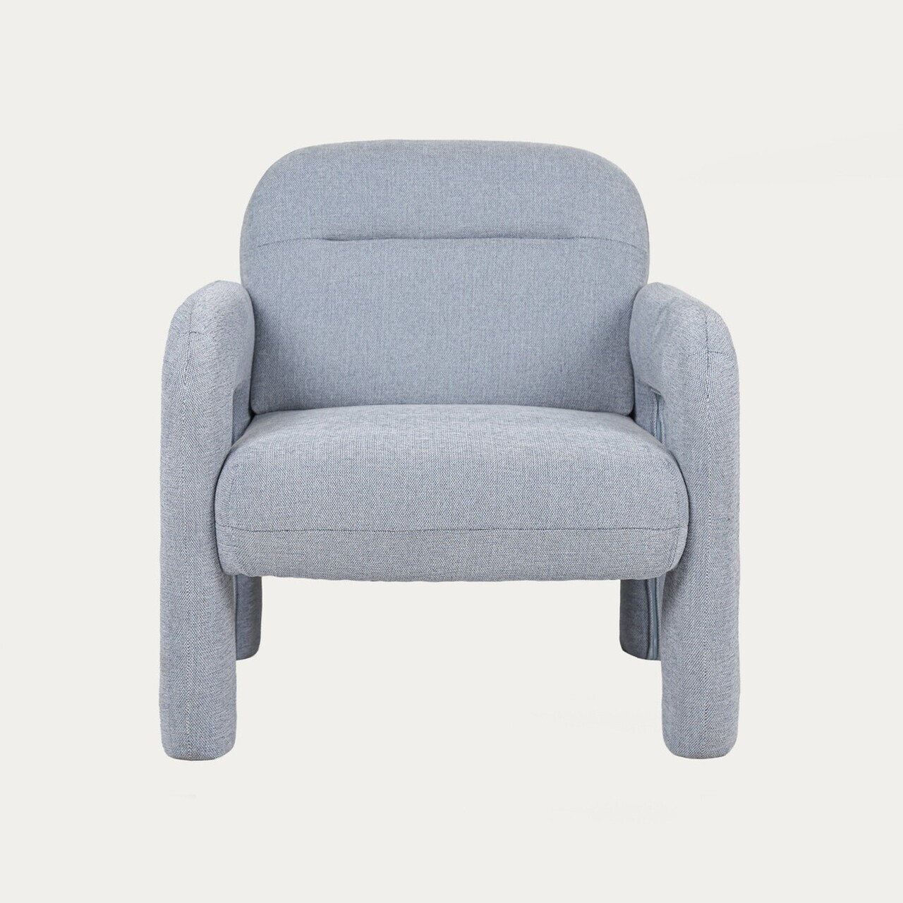 Fotoliu Alviro, Homla, 78x76x81 cm, MDF/poliester, albastru deschis — imaginea 3