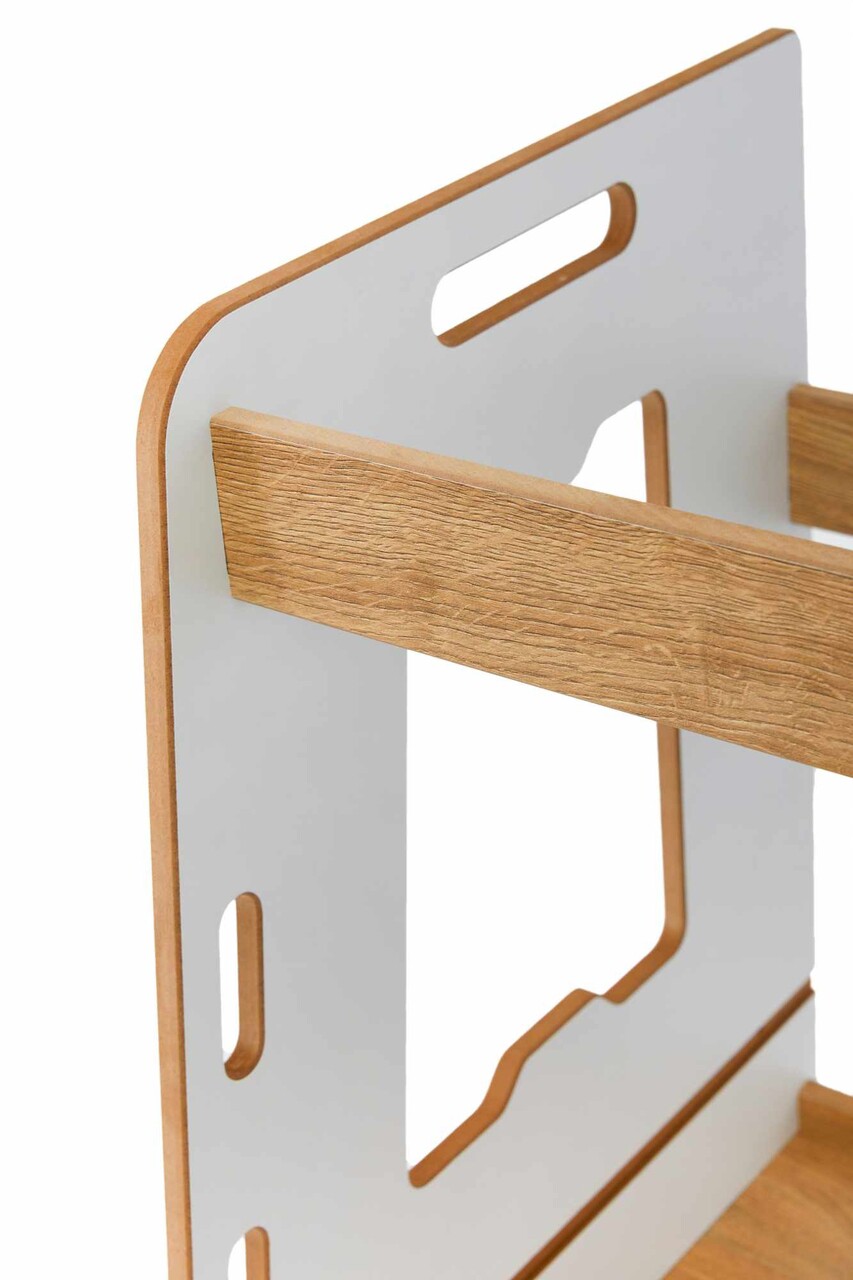 Turn de invatare, Hanah Home, Learning Tower, 40x90x50 cm, Alb / Natural - view 8