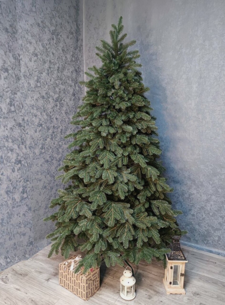 Brad artificial Christmas Deluxe by Sersimo, Kovalivska verde, 3D, 210cm — imaginea 5