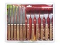 Set tacamuri pentru friptura 12 piese, Party, Banquet, 19.6 cm, inox/lemn