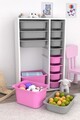 Dulap multifunctional, Estella, Rine 2D4K8U, Alb / Gri / Roz