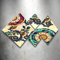 Set 4 tablouri decorative, 4MDF6383098, MDF, Imprimat UV, Multicolor