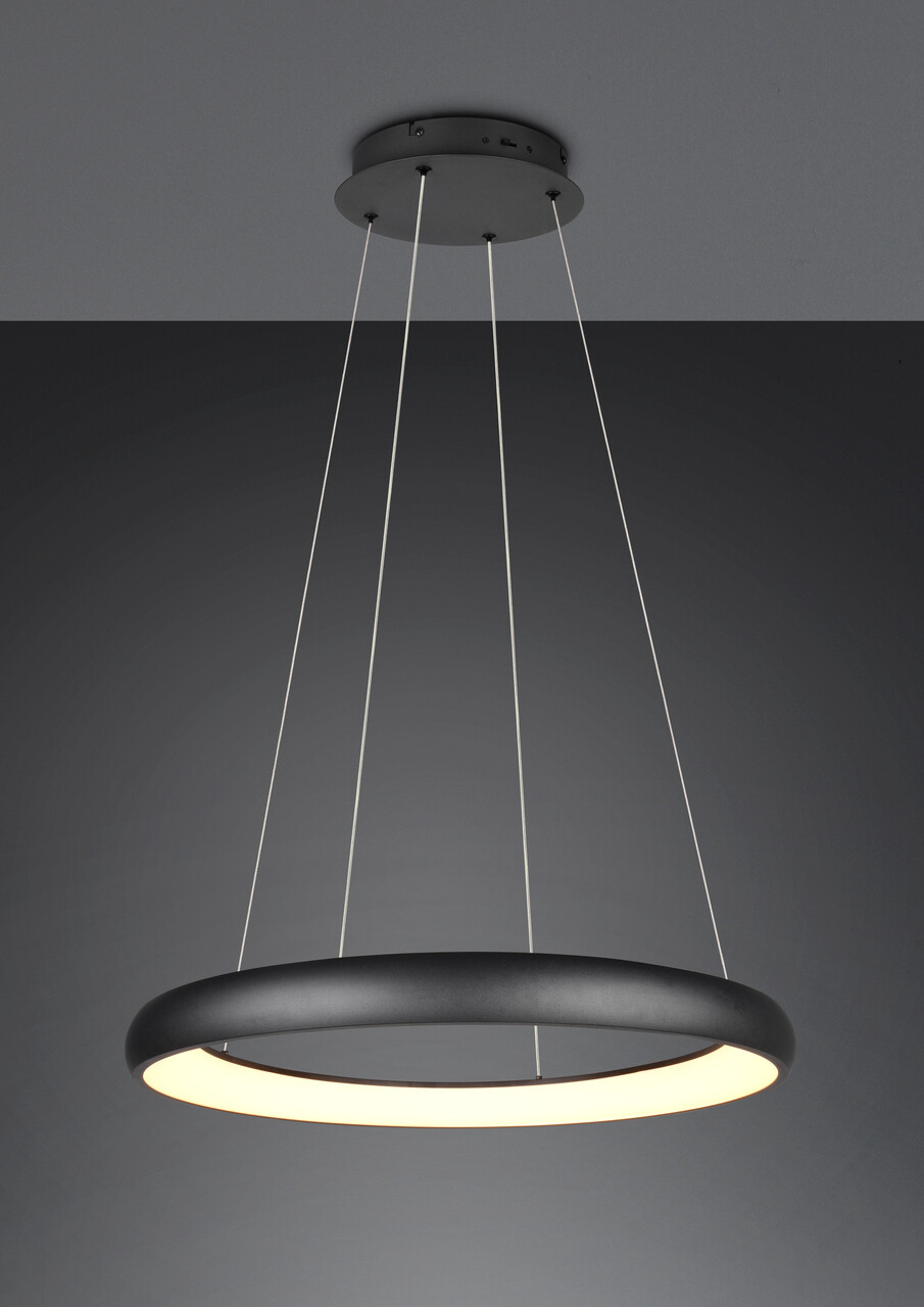 Lustra Cardona, TRIO, 75x150 cm, 59W, 1x SMD LED, metal, negru mat