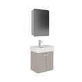 Set Dulap de Baie cu Chiuvetă și Oglindă (2 Piese), Hanah Home, Orbit 55, Bej