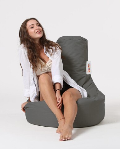 Fotoliu puf, Bean Bag, Ferndale Lina, 70 x 80 cm, poliester impermeabil, gri fumuriu Fotolii si taburete