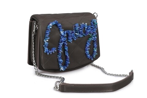 Geanta juicy couture 384, 18x6x15 cm, piele ecologica, kaki