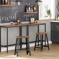 Set 2 scaune de bar, Vasagle, Industrial, 37x62.5 cm, PAL/otel, maro