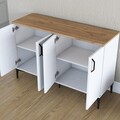 Dulap multifunctional, Rani, JE162, Alb/Maro