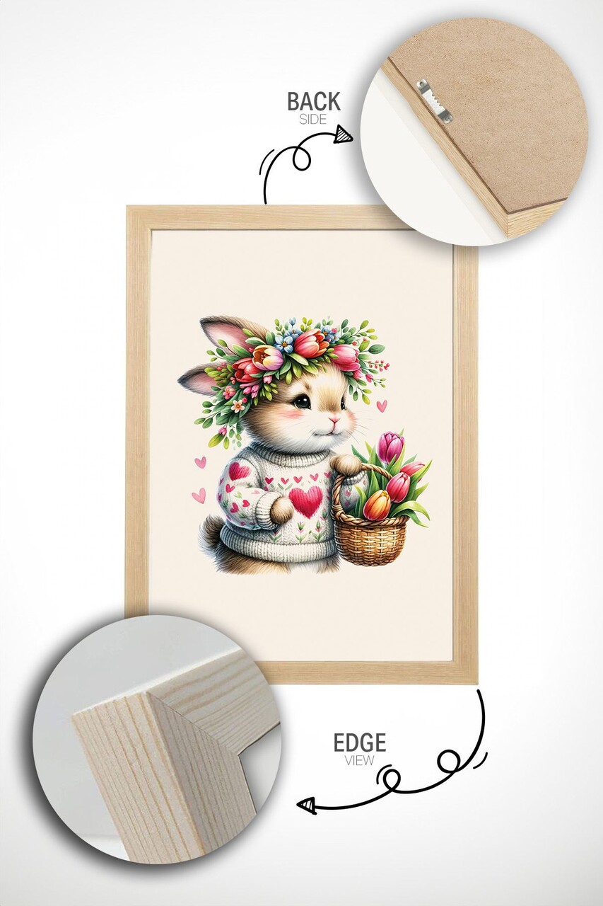 Tablou decorativ, Arteastermodel30-3348, Vopsea: 100% MDF (grosime: 2,7 mm), Multicolor - view 4
