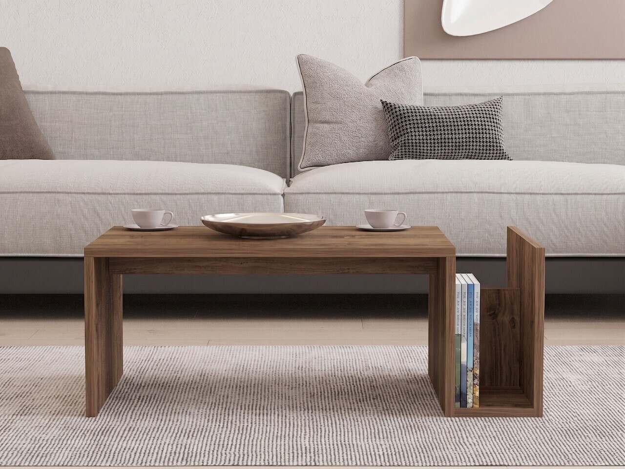 Masuta de cafea, Hanah Home, Memo, 86.8x32.4x50 cm, Nuc Venezia — imaginea 2