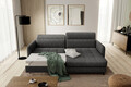 Coltar extensibil dreapta 3 locuri ELTAP, RT-05RAQ, Gomsi, 228x165x100 cm, lemn/poliester, gri inchis
