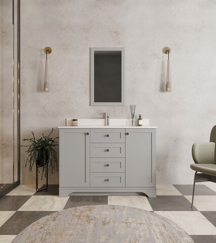Set mobilier de baie (2 piese), jussara, yellowstone 48, gri