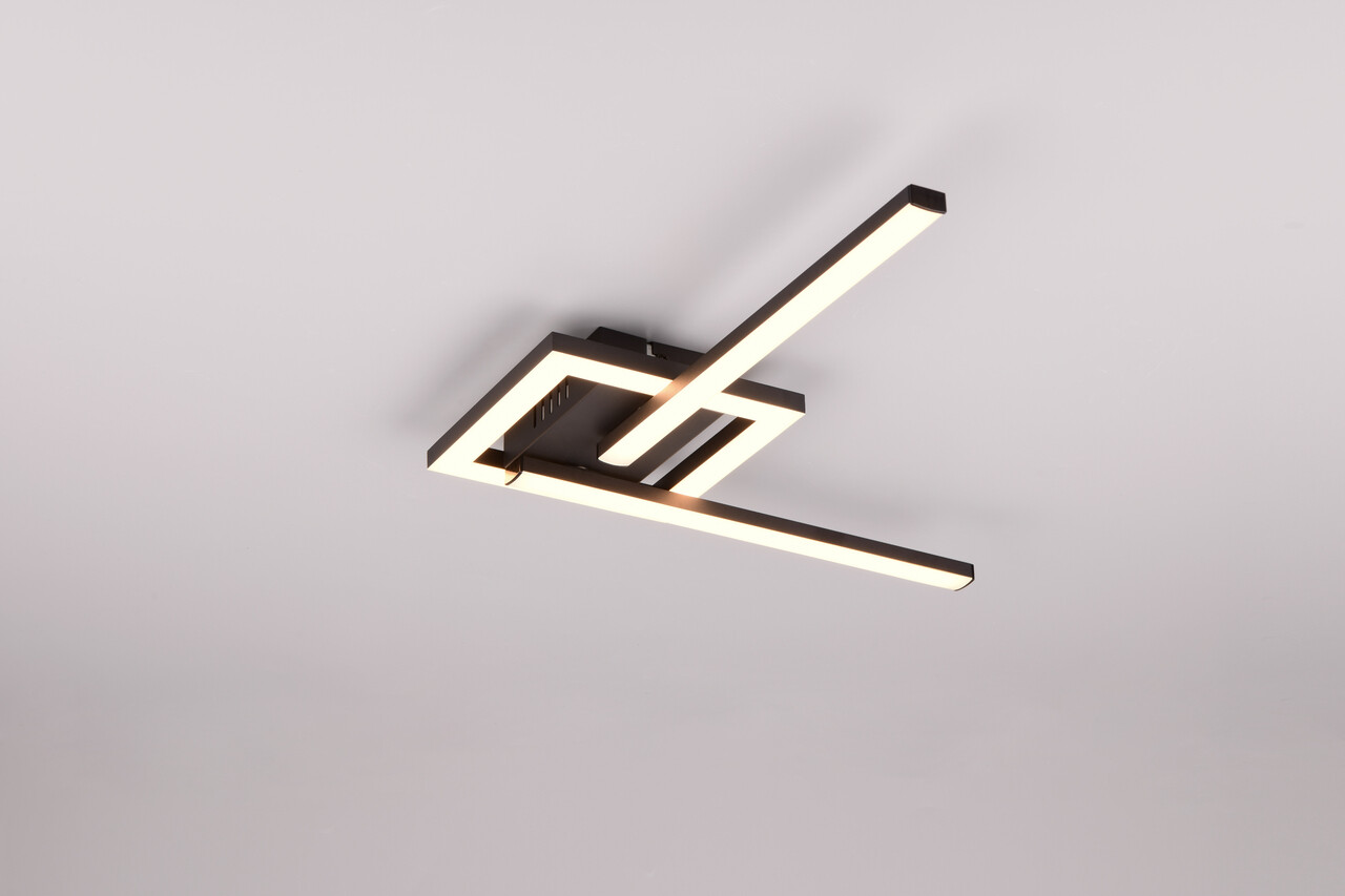Plafoniera Viale, RL, 54.4x16x5 cm, 17W, 1x SMD, metal, negru mat