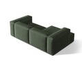 Coltar modular stanga 3 locuri, Nuria-215, Micadoni Home, 252x147x72 cm, tesatura structurata chenille, verde moss