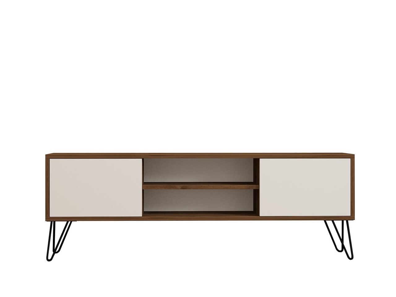 Comoda TV, Hanah Home, Eva, 140x50x30 cm, Nuc/Alb - view 6
