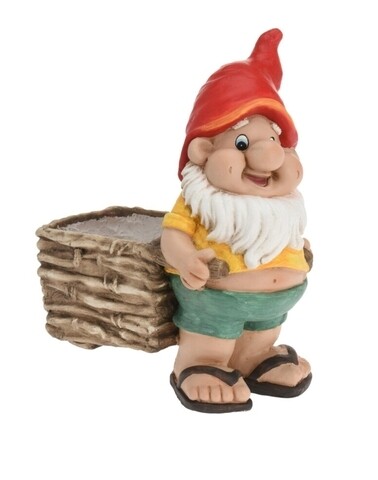 Ghiveci dwarf w cart, 33x20x39 cm, oxidat de magneziu, multicolor