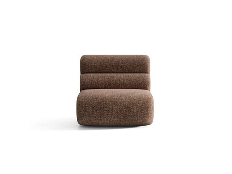 Modul canapea 1 loc fara cotiere, Neo, Micadoni Home, 85x100x83 cm, tesatura Chenille Silencio, maro
