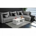 Masuta pentru living, Wooden Art, Modern White, 70x50x35 cm, alb mat
