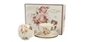 Set 2 cesti espresso cu farfurie Secession, Duo, 90 ml, portelan, multicolor