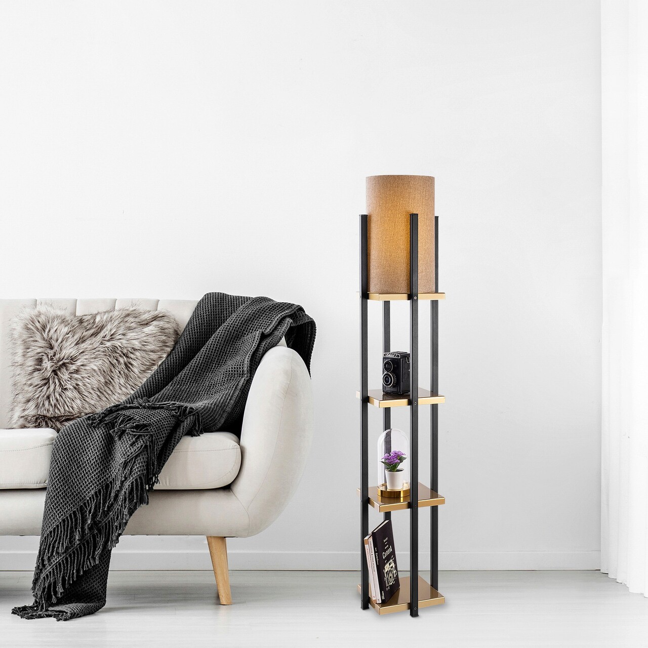 Lampadar, Lampana, 211LMP1106, Metal, Negru