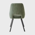 Scaun Clara, Homla, 56.5x47.5x85 cm, metal/MDF/textil, verde