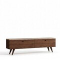 Comoda TV, Hanah Home, Paris 140, 140x40x25 cm, Nuc / Travertin