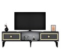 Comoda TV, Olivia, Nil, 150x44.6x29.6 cm, PAL, Antracit / Aur