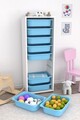 Dulap multifunctional, Estella, Zola 9N, Alb/Albastru