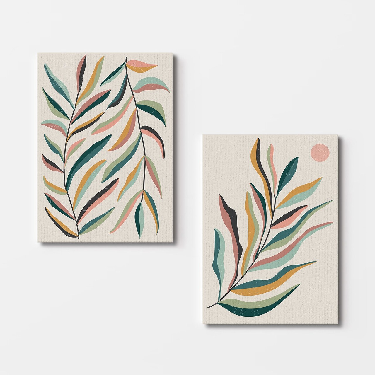 Set 2 tablouri decorative, 2KNV4326, Lemn, Multicolor - view 3