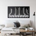 Decoratiune de perete, 5301, Metal, Dimensiune: 60 x 32 cm, Negru