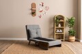Canapea extensibilă cu 1 loc, Futon, 859FTN2337, Metal , Gri deschis