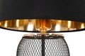 Veioza, Mauro Ferretti, Chaine, 220 V, E27, max 40W, Ø 28 x 47 cm, fier/hartie/textil, negru/auriu