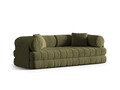 Canapea extensibila 3 locuri, Kemi, Cosmopolitan Design, 206x95x70 cm, catifea, verde