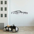 Decoratiune de perete, 1967 Ford Mustang Shelby GT500 Silhouette, Metal, 70 x 15 cm, Negru