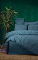 Lenjerie de pat dubla, Sante - Petrol Blue, Cotton Box, Bumbac Satinat