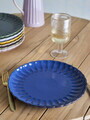 Farfurie intinsa, Bloomingville, Latina, 27x2 cm, ceramica, albastru inchis