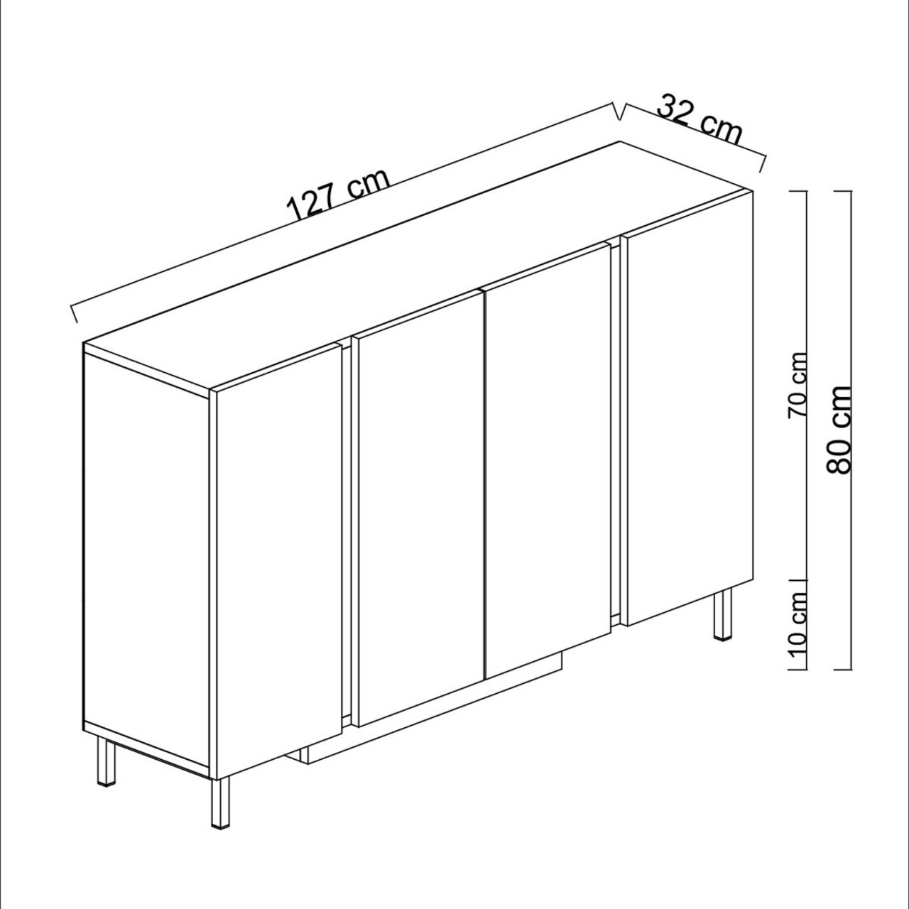 Consola, Hanah Home, Paris, 127x80x32 cm, Travertin - imagine 6