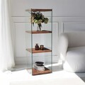 Corp biblioteca, Neostill, Aqua 3, 40x120x35 cm, Sticla temperata, Natural