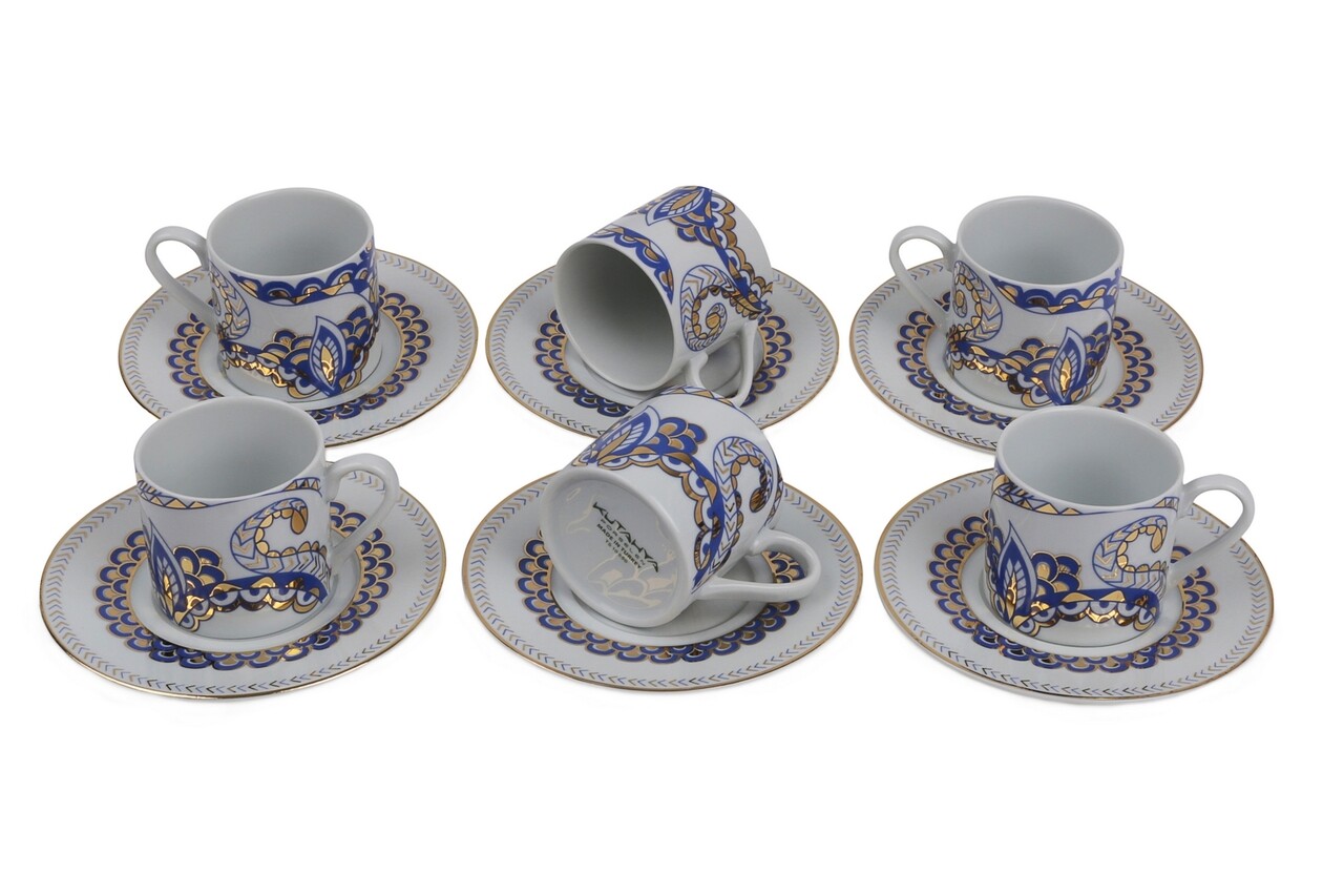Set de cafea Kutahya Porselen, RU12KT4309235, 12 piese, portelan - 1 | YEO