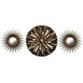 Set 2 oglinzi decorative si 1 decoratiune de perete Misael , Versa, 35 cm / 25 cm, plastic