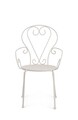Scaun pentru gradina Etienne, Bizzotto, 49x49x89 cm, otel, invelis e-coating, finisaj mat, grej