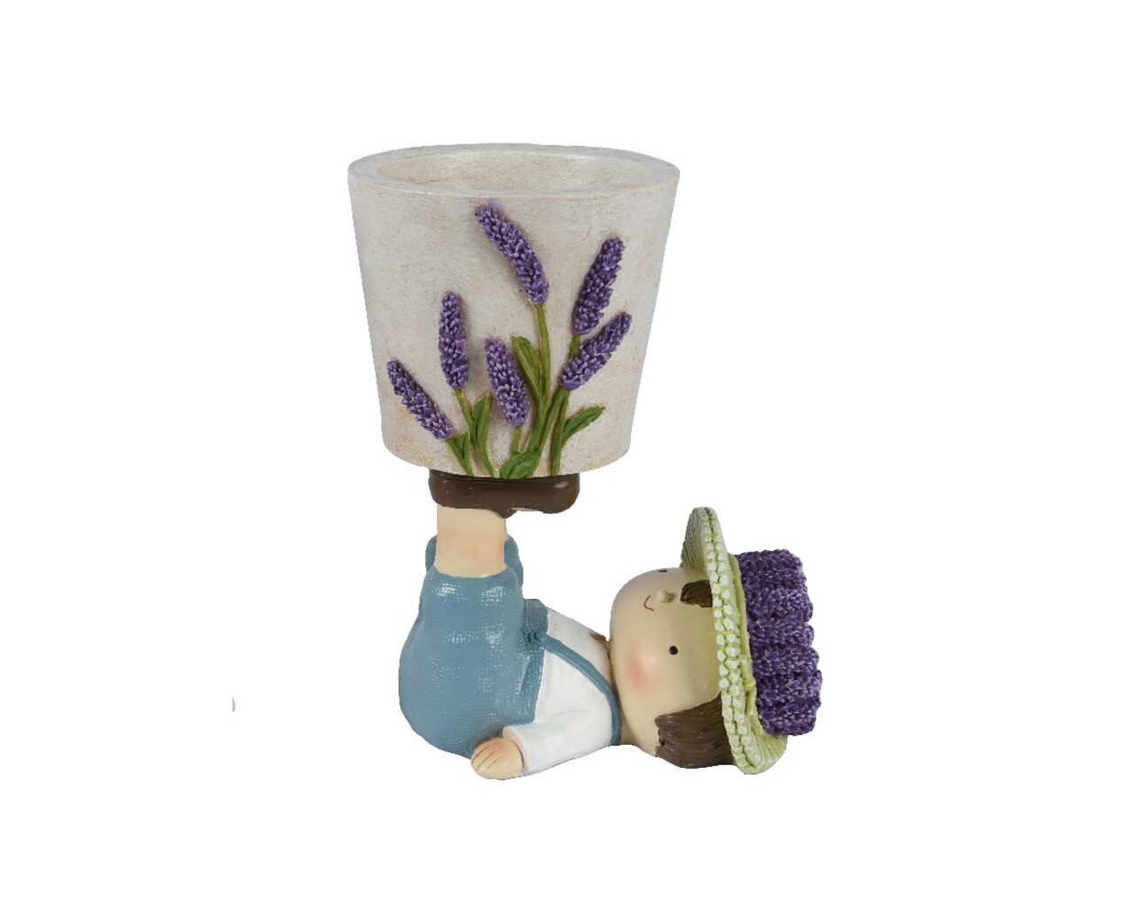 Ghiveci Lavander Boy, Decoris, 15.5 x 10.5 x 19 cm, polirasina