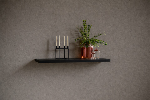 Raft de perete ADRK, Andrea, 80x26 cm, MDF/PAL laminat, negru mat