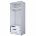 Dulap pentru haine, Hanah Home, BA253, 90x210x57.5 cm, Alb